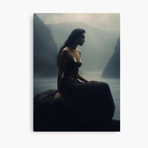 Item preview, Wonder Woman near a misty lake designed and sold by Arti_choke.