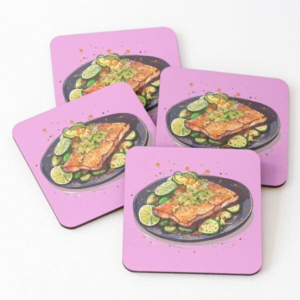 Item preview, Sizzling Grilled Salmon Steak: A Citrusy Delight on Your Plate designed and sold by Sleeygoy.