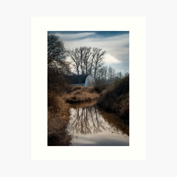 Item preview, White barn, Nisqually National Wildlifee Refuge designed and sold by Harv Churchill.