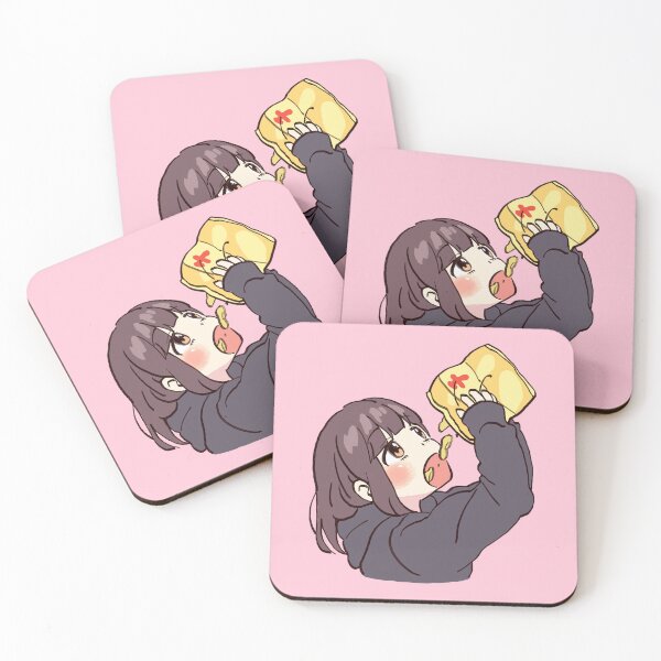 Item preview, I draw cute anime girl eating chips / Menhera Shoujo Kurumi-chan designed and sold by RansRoom.