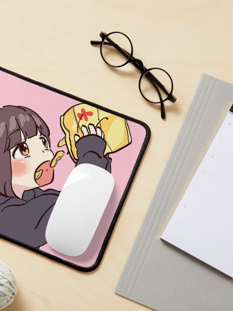 I draw cute anime girl eating chips / Menhera Shoujo Kurumi-chan