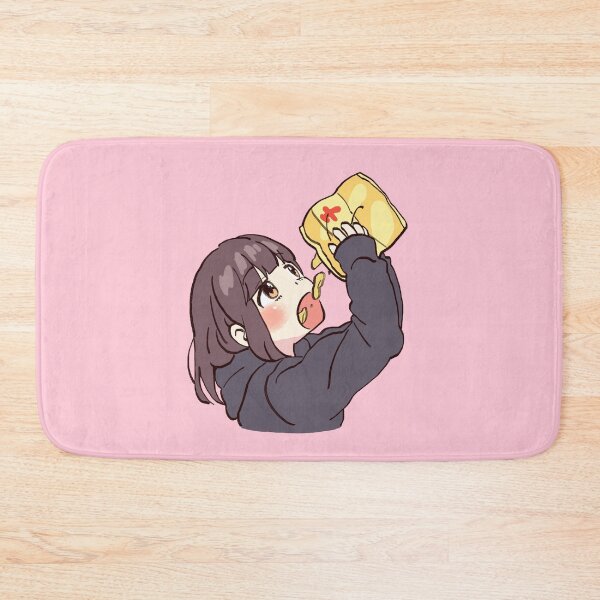 Item preview, I draw cute anime girl eating chips / Menhera Shoujo Kurumi-chan designed and sold by RansRoom.