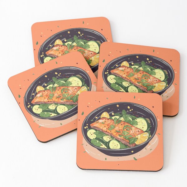 Item preview, Sizzling Grilled Salmon Steak: A Citrusy Delight on Your Plate designed and sold by Sleeygoy.