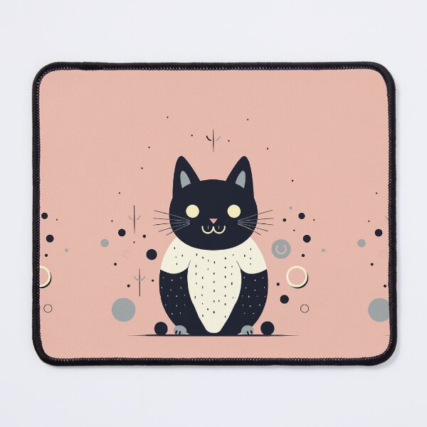 Item preview, Minimal Cat with Bohemian abstract shapes designed and sold by EmeraldeaArt.