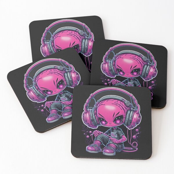 Item preview, Cute and Adorable Alien With Headphones designed and sold by PC-artist.