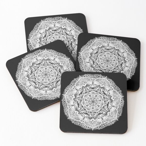 Item preview, Mandala Mephistopheles in White - Original Art by Kittie Peters designed and sold by Kittie Peters.