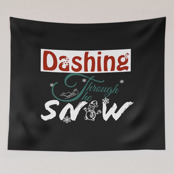 Item preview, Christmas dashing through the snow designed and sold by AlfredaOsinski.