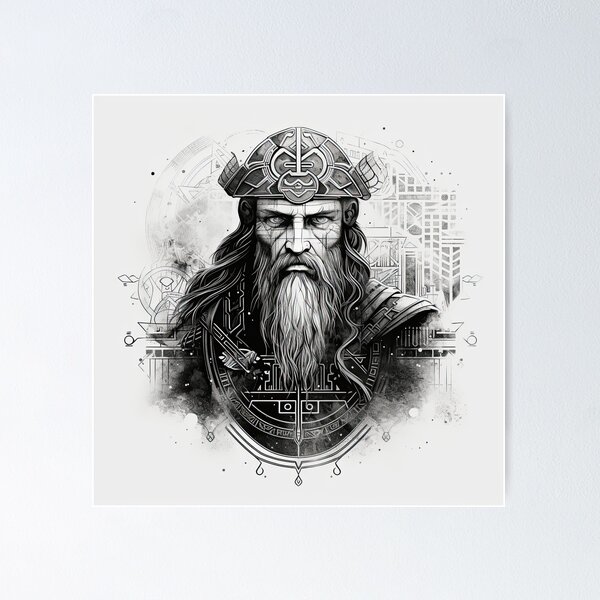 Scandinavian God - Odin Poster for Sale by MyFavorTee