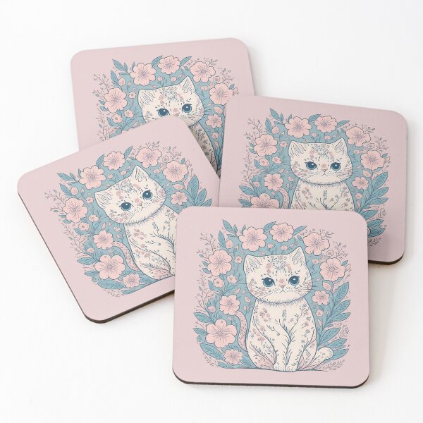 Item preview, Cat and Flower Harmony designed and sold by pigipeach.