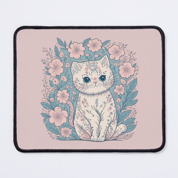 Item preview, Cat and Flower Harmony designed and sold by pigipeach.