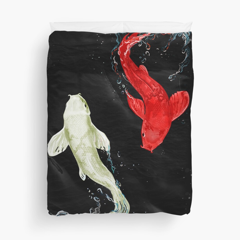 Koi Fishes Duvet Cover
