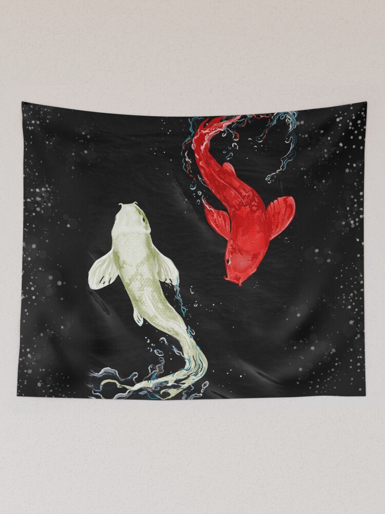 Thumbnail 2 of 3, Tapestry, Koi Fishes designed and sold by Eva Nev.