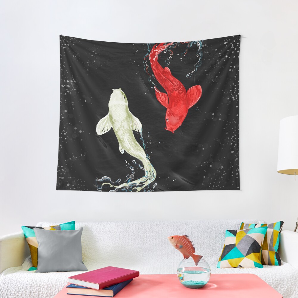 Koi Fishes Tapestry
