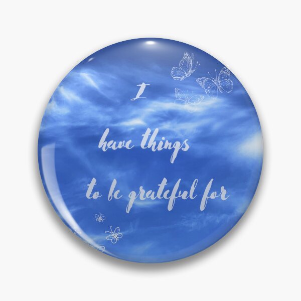Item preview, I have things to be grateful for - blue and white designed and sold by Merethe Soltvedt.
