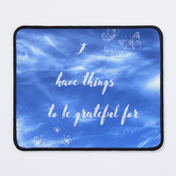 Item preview, I have things to be grateful for - blue and white designed and sold by Merethe Soltvedt.