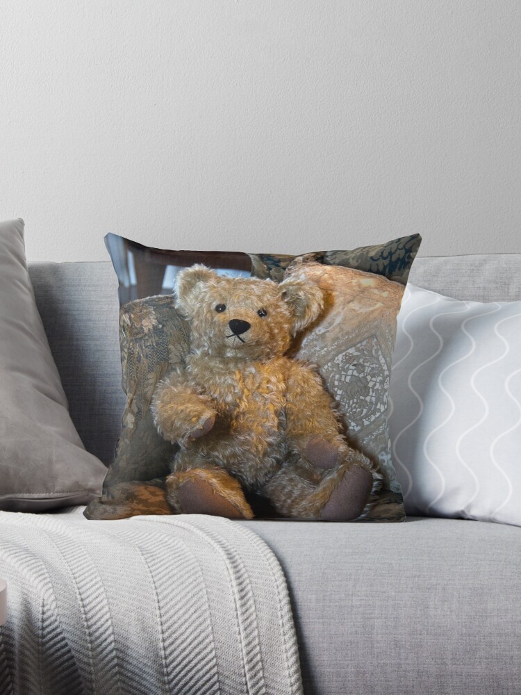 teddy bear throw pillow