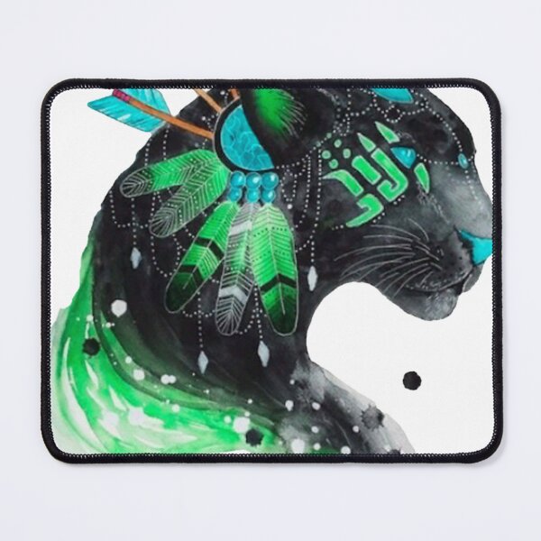 Item preview, Black panther in bright green tones  designed and sold by OreBoyle.