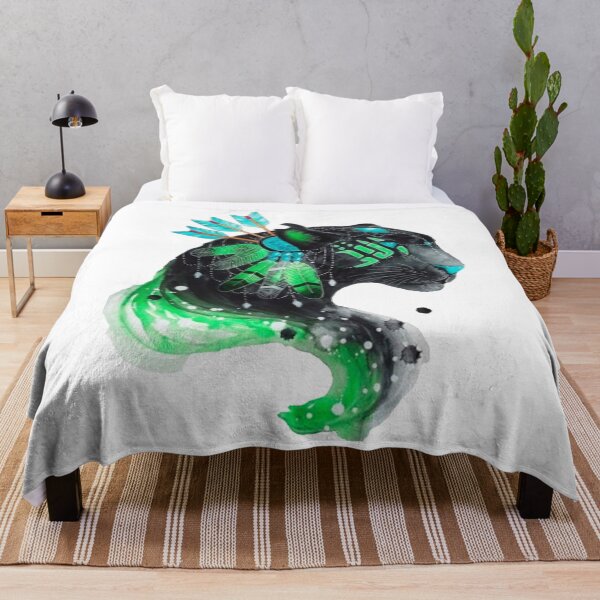 Item preview, Black panther in bright green tones  designed and sold by OreBoyle.