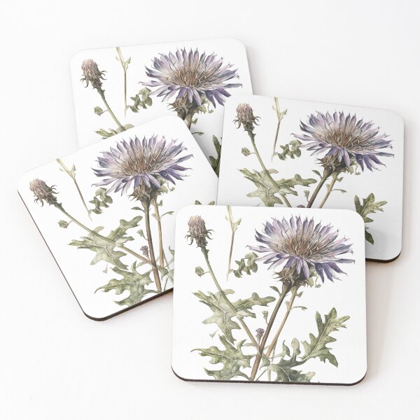 Item preview, Vintage Styled Blue Thistle Botanical Illustration, Wall Art Print for Home Decor, Inspired by Realistic Watercolor Paintings designed and sold by stateofhuman.