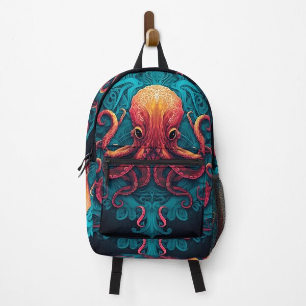 Item preview, Octopus in the style of dark aquamarine, Japanese lithographic printing. designed and sold by Kiyomi Mizushima.