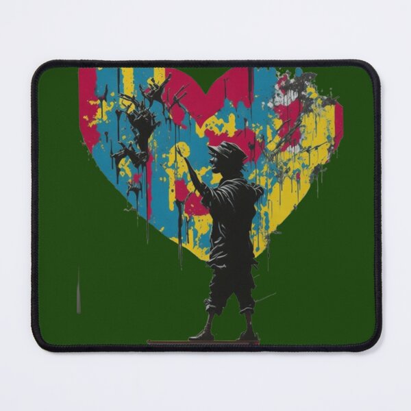 Item preview, Banksy  , Gift for Lover, HeartGraffiti Art designed and sold by krishana3d.