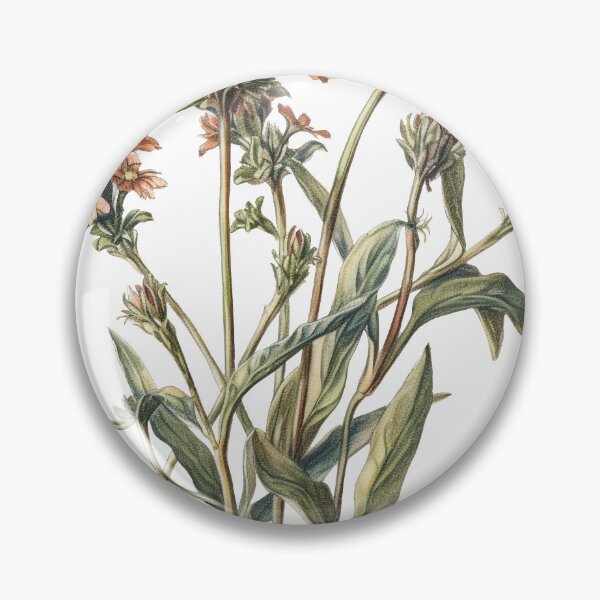 Item preview, Colorful Botanical Sketch of Pink, Orange, and Blue Flowers, High Resolution Print on Demand Illustration for Wall Art, Clothing, and More designed and sold by stateofhuman.