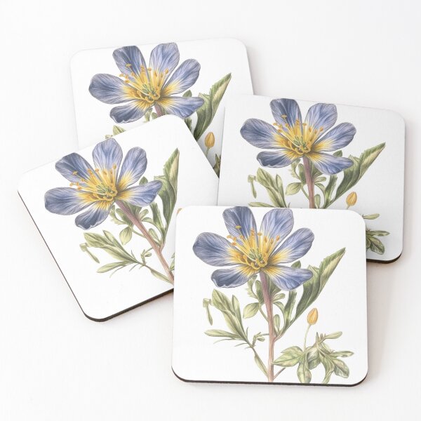 Item preview, Beautiful Blue Flower Botanical Sketch, High Resolution Print on Demand Illustration for Various Products, Perfect for Wall Art, Clothing, and More designed and sold by stateofhuman.