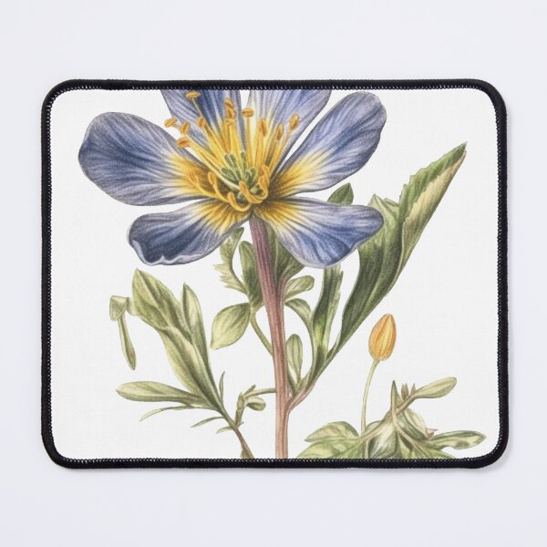 Item preview, Beautiful Blue Flower Botanical Sketch, High Resolution Print on Demand Illustration for Various Products, Perfect for Wall Art, Clothing, and More designed and sold by stateofhuman.