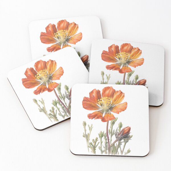Item preview, Bold Orange Poppy Flower Illustration, Detailed Watercolor Style, Perfect for Custom Print on Demand Products, Wall Art, Apparel, and More designed and sold by stateofhuman.