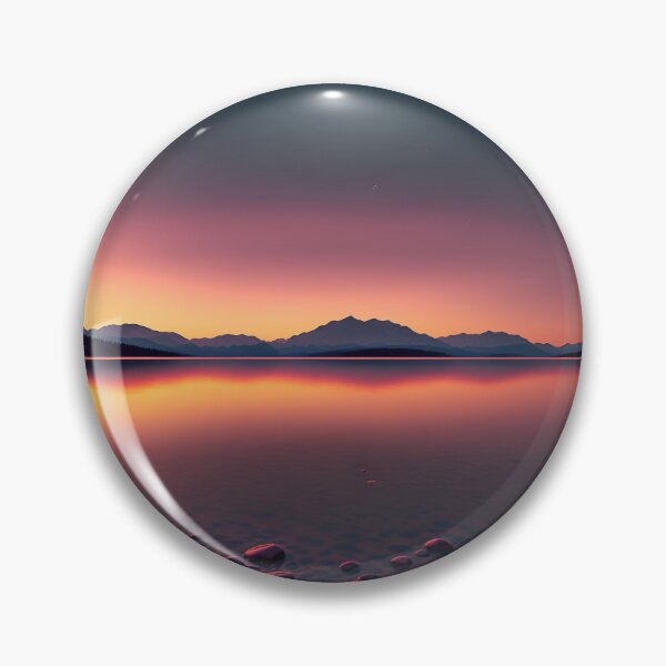 Item preview, A Tranquil Lake Reflecting the Stars Above, Rendered in a Minimalist Style, Ai Generated Art designed and sold by AiGens.