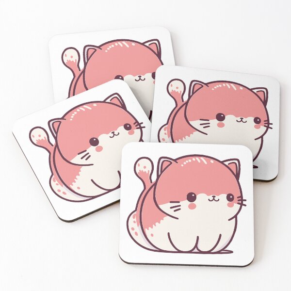 Item preview, Pink Kawaii Cat designed and sold by mikasa.art.