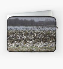 Snow Geese In The Snow Laptop Sleeve