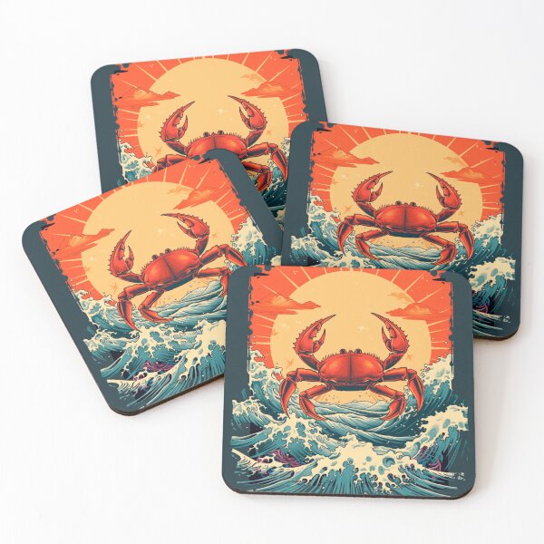 Item preview, Japanese Crab, in the style of a psychedelic manga. designed and sold by Kiyomi  Mizushima.