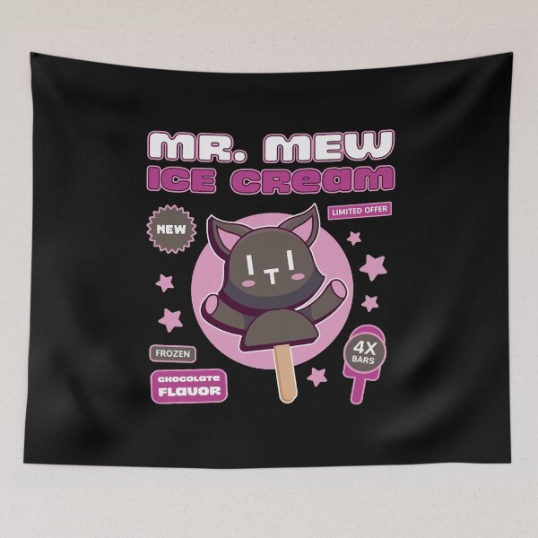 Item preview, Mr Mew Ice Cream Label designed and sold by Lagelantee.