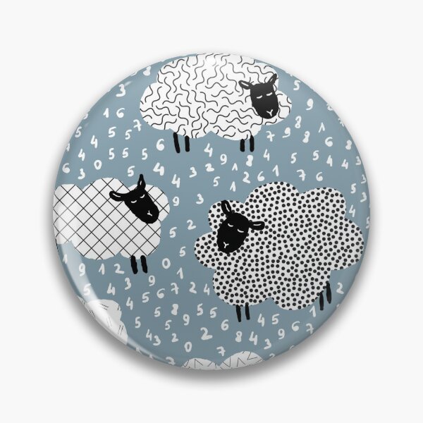 Item preview, count the sheep to sleep  - muted blue designed and sold by RenattaZare.
