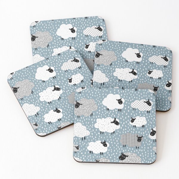 Item preview, count the sheep to sleep  - muted blue designed and sold by RenattaZare.