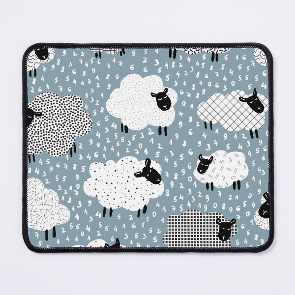 Item preview, count the sheep to sleep  - muted blue designed and sold by RenattaZare.