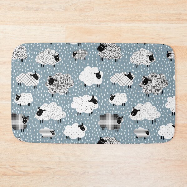 Item preview, count the sheep to sleep  - muted blue designed and sold by RenattaZare.