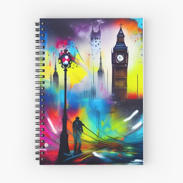 Artikelvorschau, Graffiti-Stil Big Ben London Art entworfen und verkauft von Ameiva-Apparel.