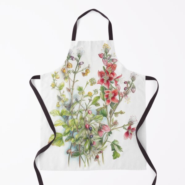 Item preview, Hyperrealistic Wildflowers Illustration, Red and Lavender Botanical Art for Custom Printed Products designed and sold by stateofhuman.