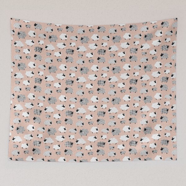 Item preview, Copy of count the sheep to sleep  - powder pink designed and sold by RenattaZare.