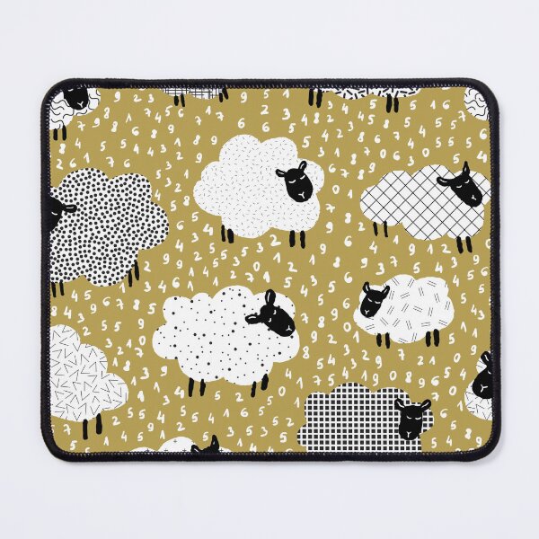 Item preview, count the sheep to sleep  - mustard yellow / antique gold designed and sold by RenattaZare.