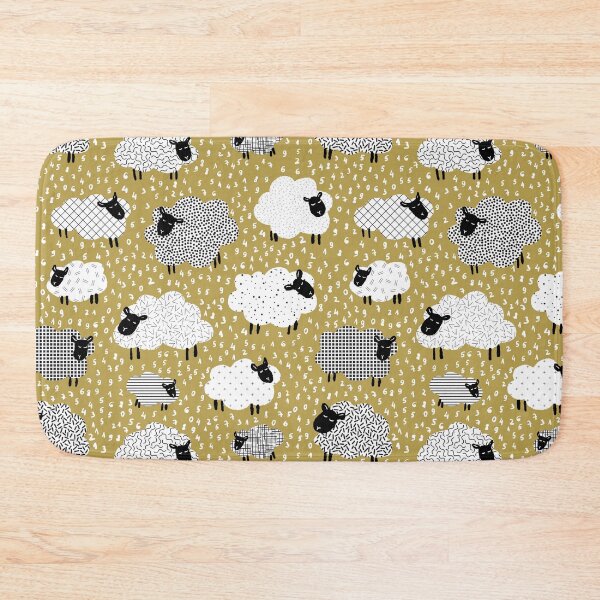 Item preview, count the sheep to sleep  - mustard yellow / antique gold designed and sold by RenattaZare.