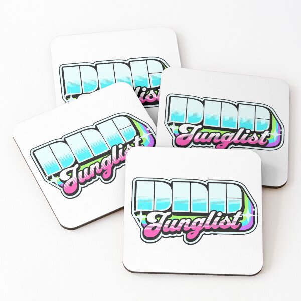 Item preview, DNB - Junglist Y2K Rainbow Drop Shadow (pink/blue) designed and sold by Discothreadz.