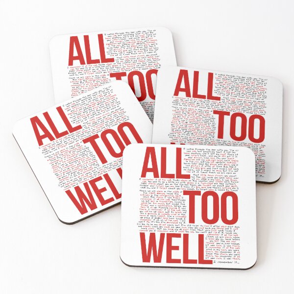 Item preview, All Too Well (all lyrics) in White designed and sold by amandaburns5.