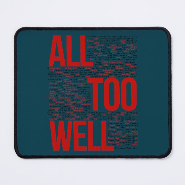 Item preview, All Too Well (all lyrics) in White designed and sold by amandaburns5.