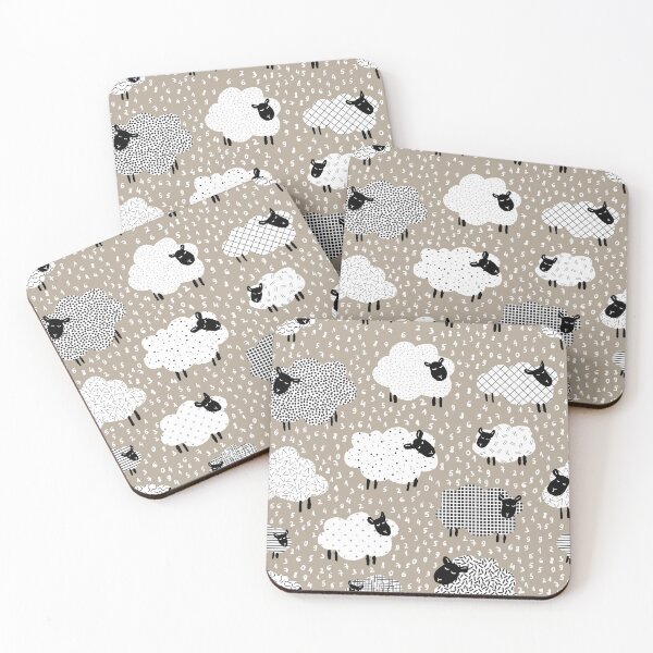 Item preview, count the sheep to sleep  - beige designed and sold by RenattaZare.