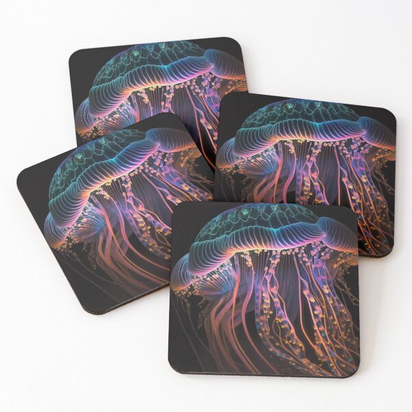 Item preview, Neon Jellyfish floating in the dark designed and sold by iDezine GD.