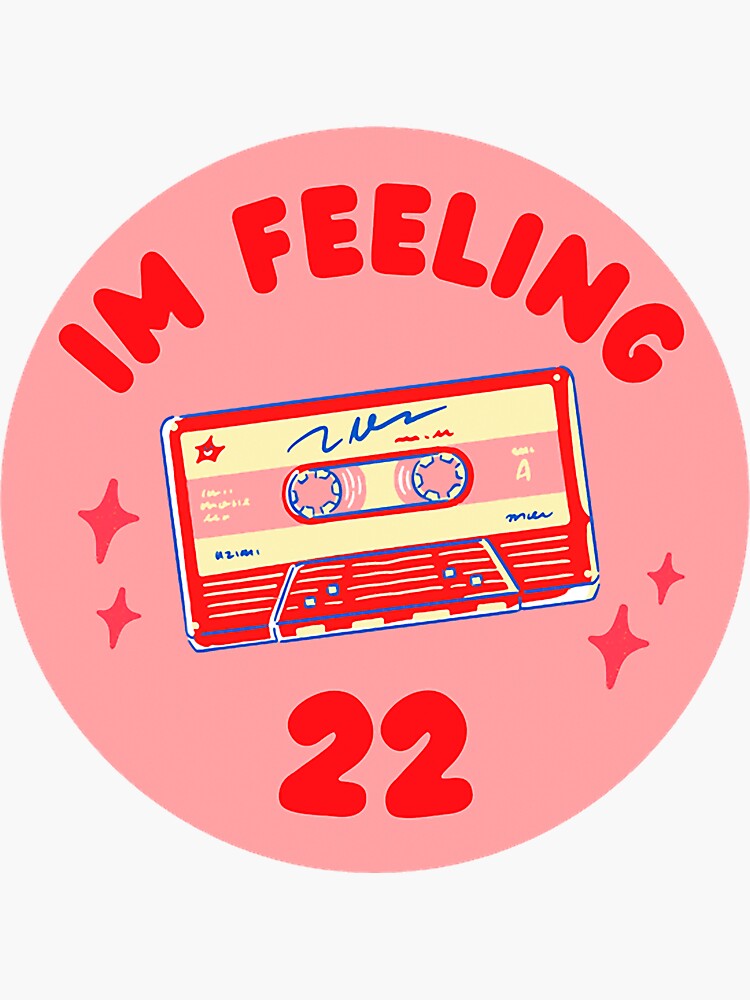 Taylor swift 22 Sticker for Sale by amandaburns5
