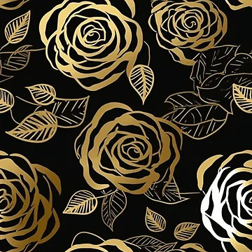 Artwork thumbnail, A Golden Roses Pattern by StudioRedKoala